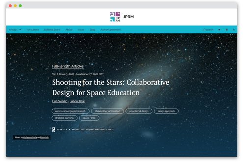 Image of metadata for an article published using Scholastica open access publishing platform.